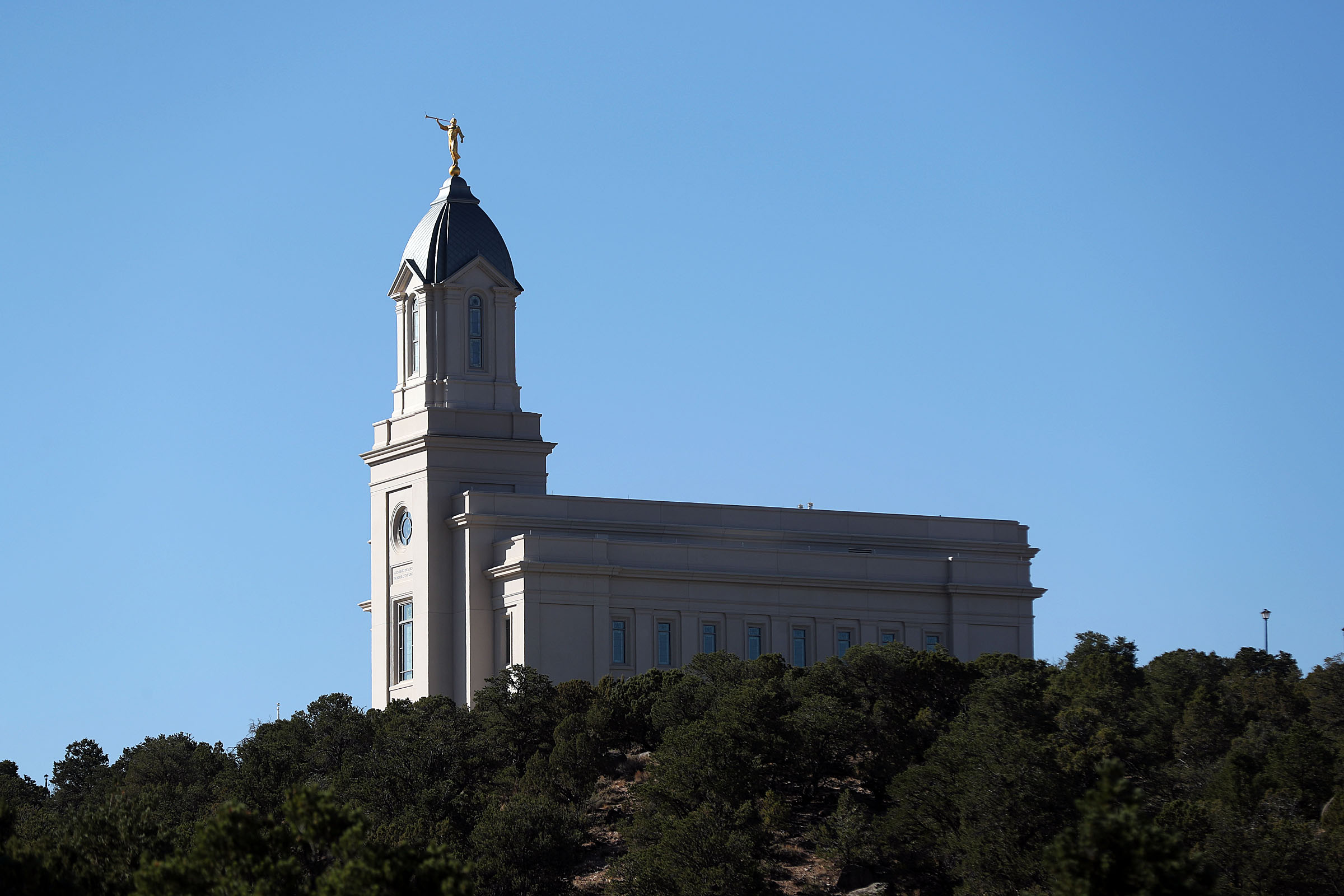 The Cedar City Utah Temple of The Church of Jesus Christ of Latter-day Saints is pictured in Cedar City on Wednesday, Oct. 21, 2020. President Russell M. Nelson of The Church of Jesus Christ of Latter-day Saints announced that all of the faith's temples have now reopened for at least some ordinances.