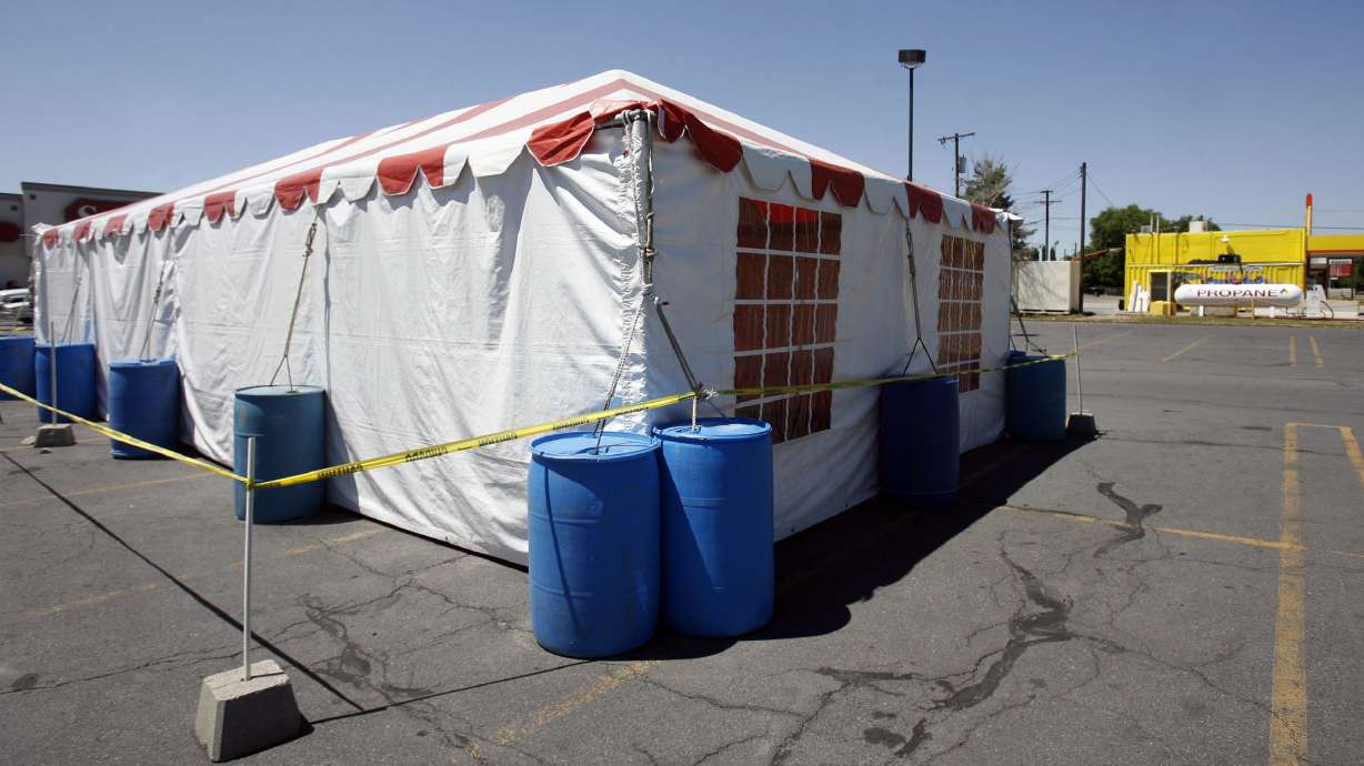A fireworks stand is photographed at Smith's on 900 West 800 South in Salt Lake City on Wednesday, June 22, 2011. Fireworks vendors are expecting sales to be quite bad since so many Utah officials are encouraging people to skip personal shows this summer.