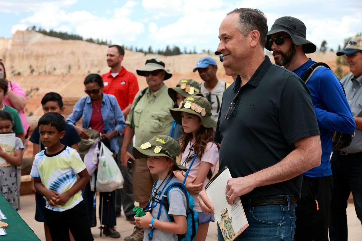 Second Gentlemen Doug Emhoff visits Bryce Canyon National Park on Friday, July 2, 2021.