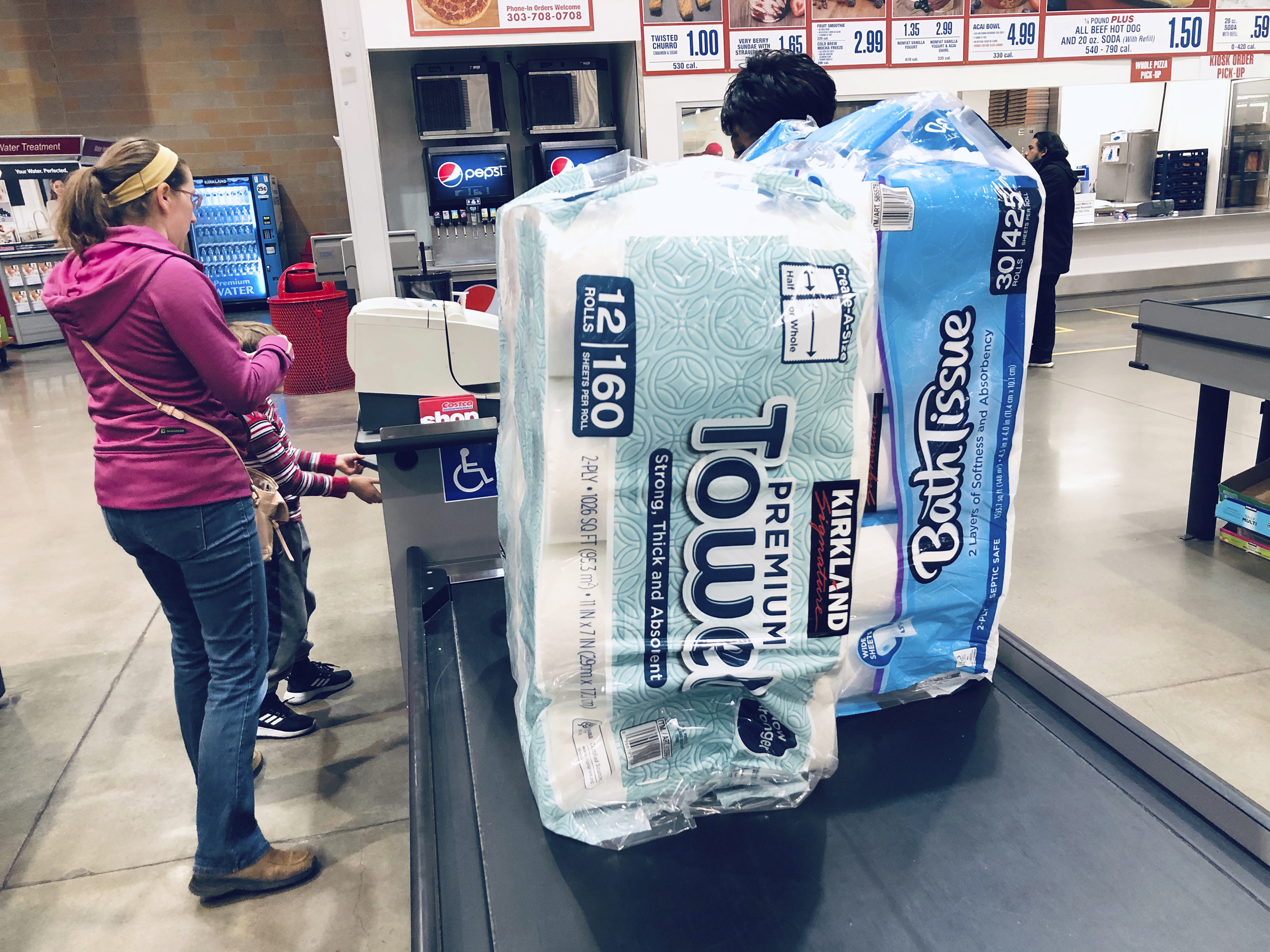 Shoppers at a Costco warehouse line up to buy toilet paper and paper towels in March of 2020, when demand was high due to increased fear of supply shortages amongst the COVID-19 pandemic. Costco announced that it will be ending its special senior hours for members over the age of 60 and those with disabilities on July 26.