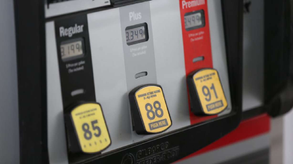 Gas prices at the Hearts, Gas & Food, Phillips 66 station on 335 West 7200 South in Midvale on Wednesday, March 24, 2021. Utah's gasoline prices are now 5th highest in US.