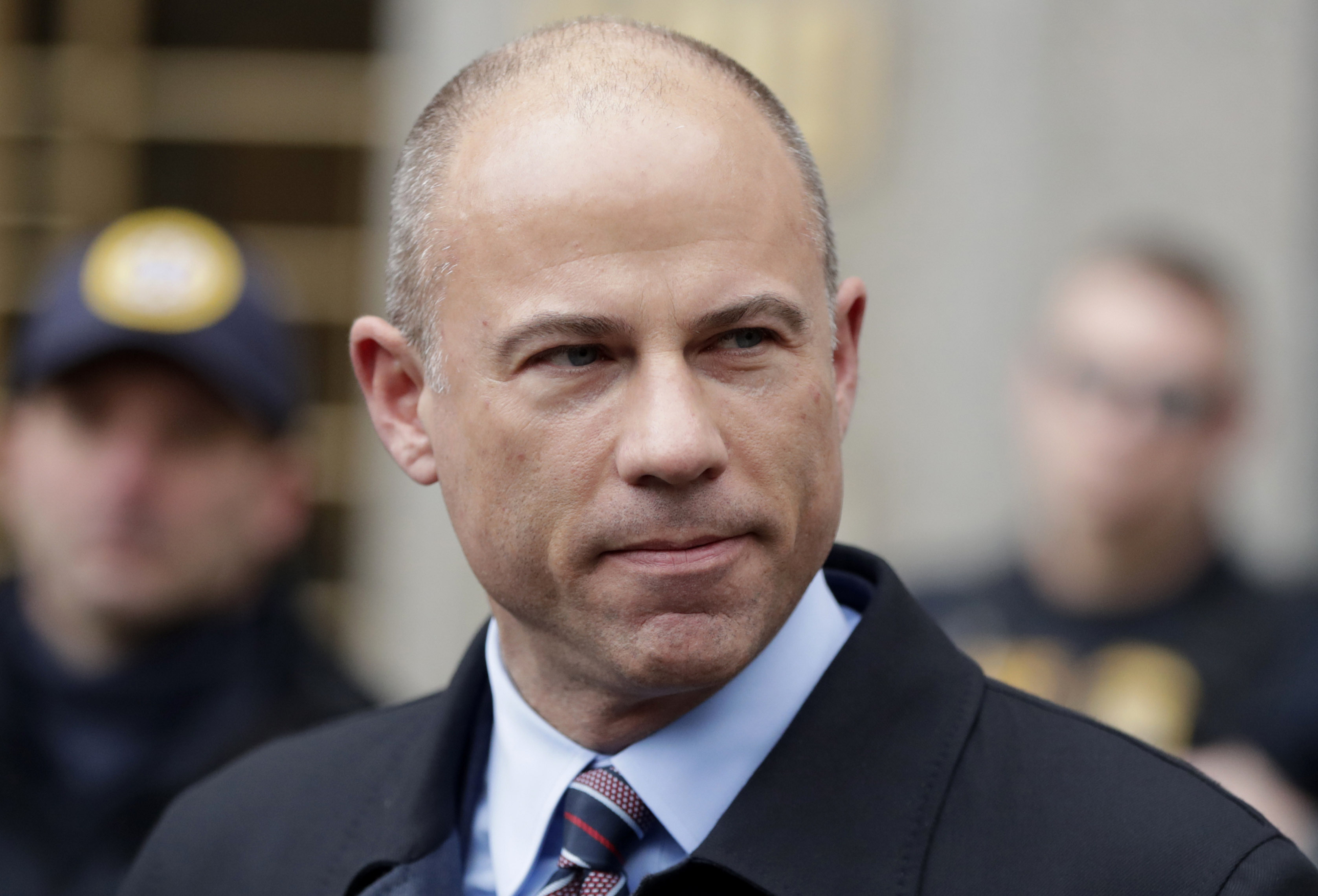 Michael Avenatti, speaks outside court in New York, Dec. 12, 2018. Avenatti faces sentencing Thursday over a year after a jury concluded he tried to extort millions of dollars from Nike by threatening the company with bad publicity. 