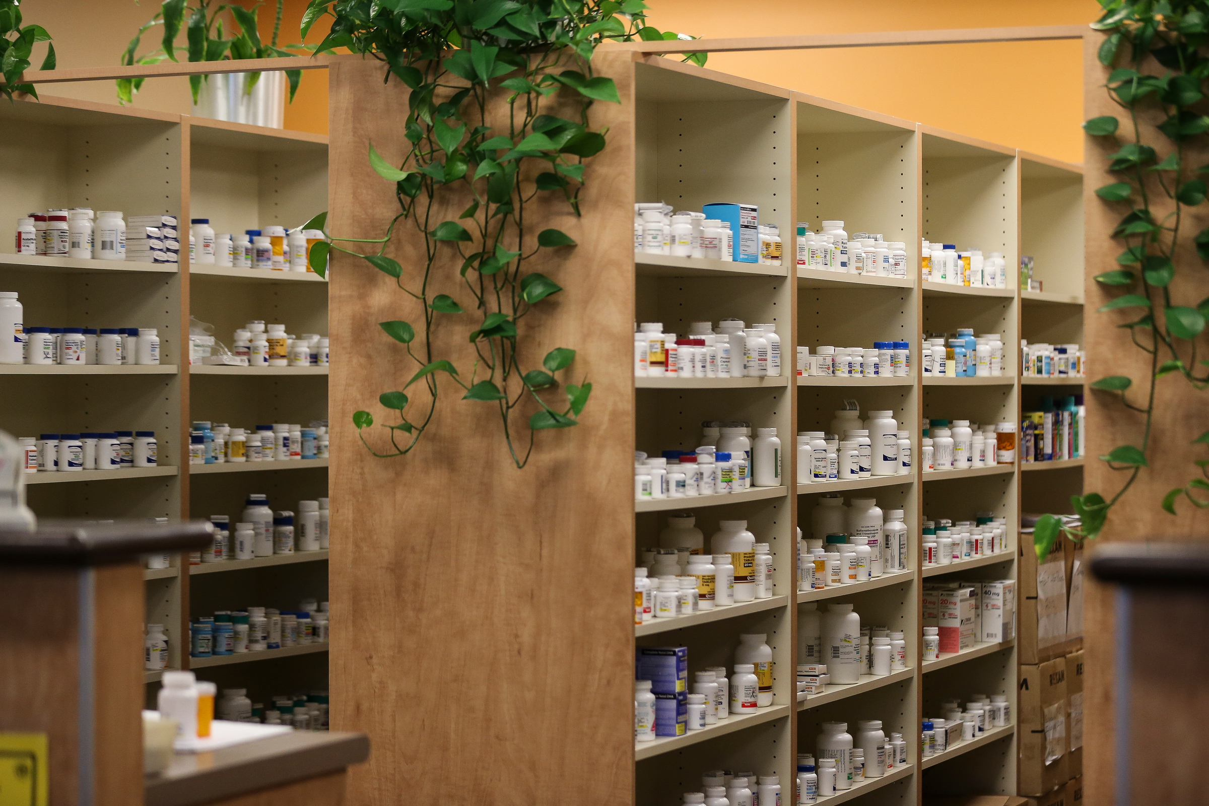 Drugs line the shelves of the pharmacy at the Intermountain Healthcare Salt Lake Clinic in Salt Lake City on Wednesday, Aug. 17, 2016. Intermountain Healthcare announced Friday it is closing all but one of its 25 retail pharmacies in Utah.