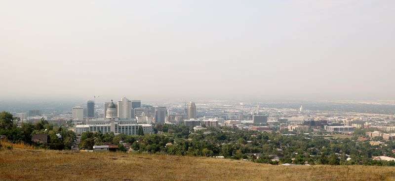 Smoke fills the Salt Lake Valley on Monday, July 12,
2021.