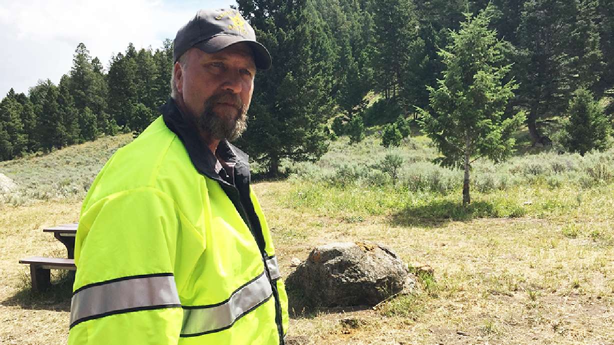 Lemhi County Sheriff Steve Penner at the Timber Creek Campground in Leadore, Idaho.