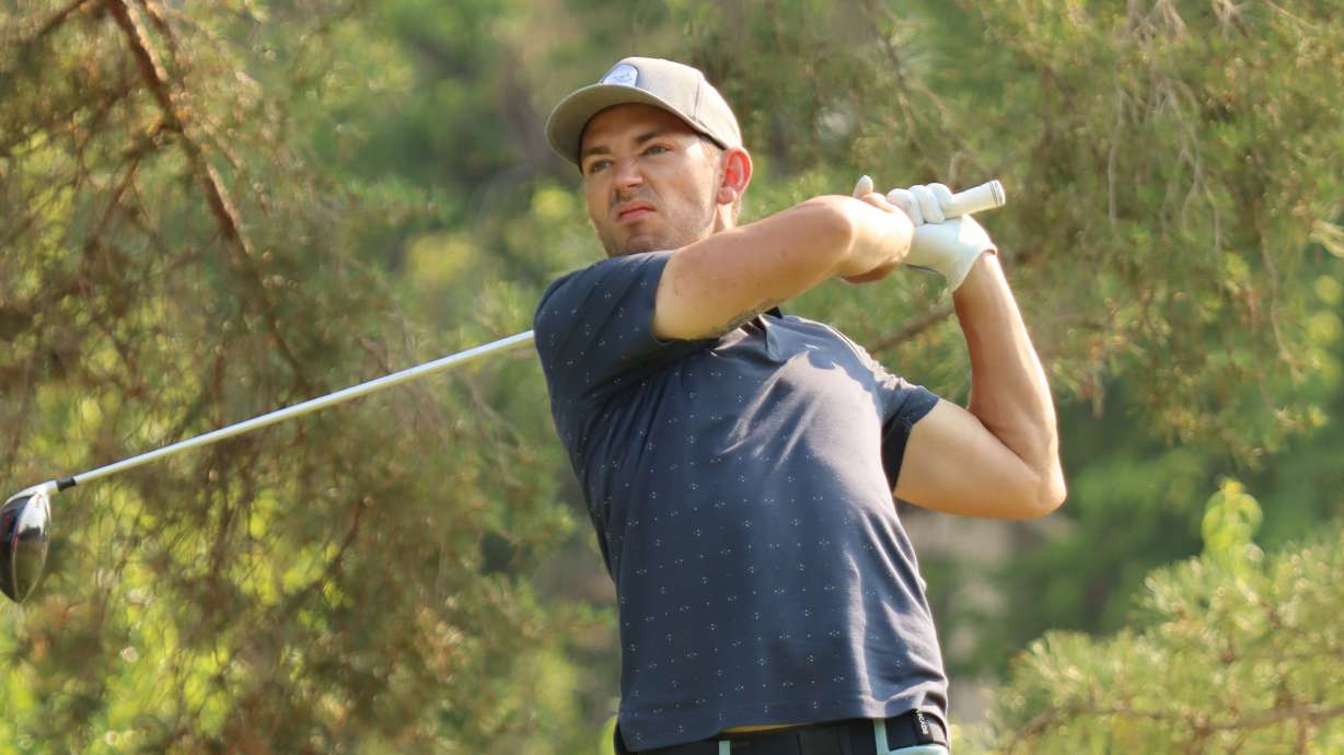 Previous champion Nick Nelson shown here Monday, July 12, 2021 at Thanksgiving Point golf club, took medalist honors at the 1213rd Utah State Amateur Championship ahead of the match-play field of 64.