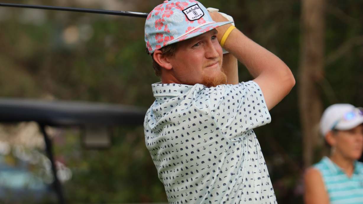 Utah golfer Colton Tanner qualified for match play at the 123rd Utah State Amateur Championship, Tuesday, July 13, 2021 at Alpine Country Club. Tanner held off medalist and top-seed Nick Nelson in Wednesday's Round of 64.