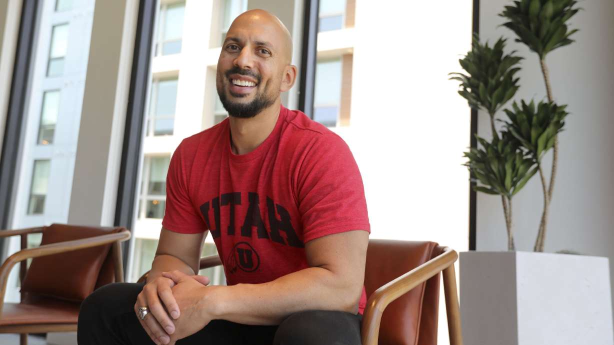 Vinay Cardwell, Young Professionals Salt Lake City president, poses for a portrait in The Shop co-working space in Salt Lake City on Wednesday, July 14, 2021.