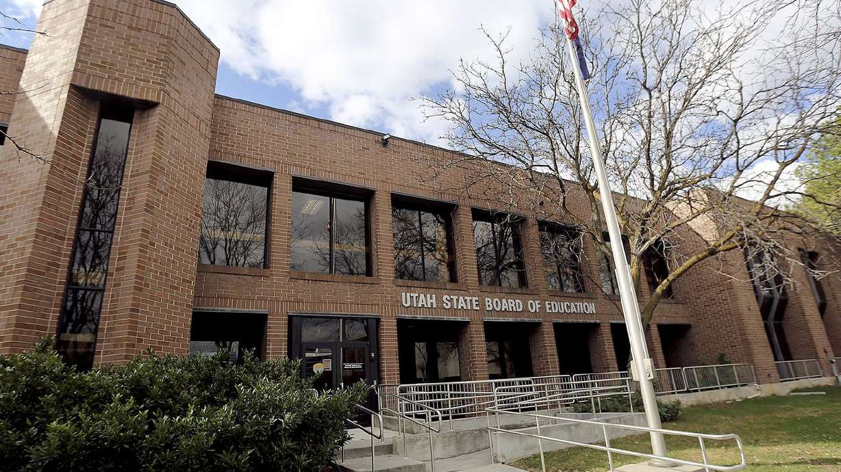 The Utah State Board of Education building in Salt Lake City in 2020. Two groups, including the state’s largest teachers association, have asked the Utah State Board of Education to hold a public hearing on an administrative rule that spells out what Utah schools cannot teach about diversity, equity and inclusion.