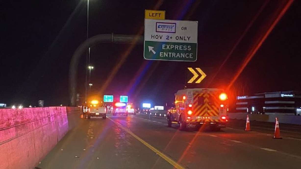 A fatal crash on I-15 has closed the highway at 5300 South in Murray on July 19, 2021.