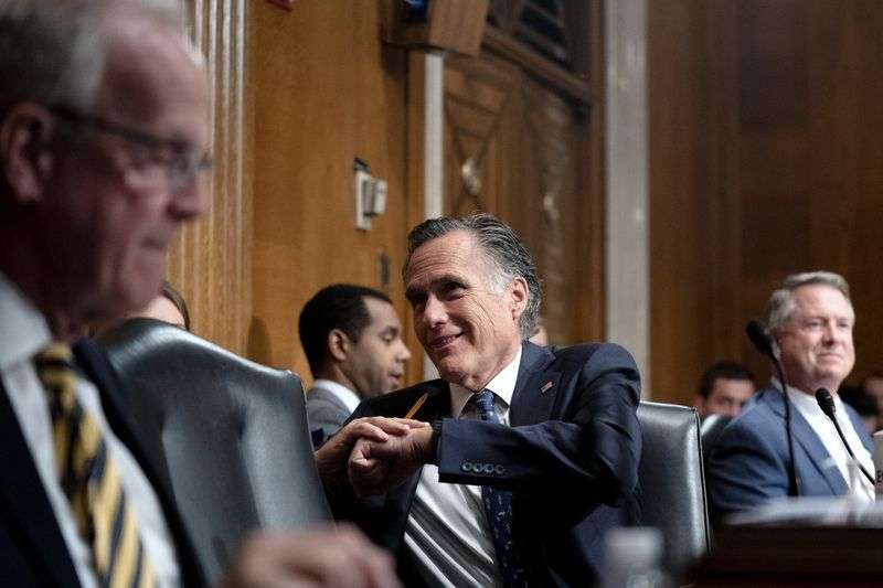Sen. Mitt Romney, R-Utah, gestures during a Senate
Health, Education, Labor, and Pensions Committee hearing on
Tuesday, July 20, 2021, on Capitol Hill in Washington.