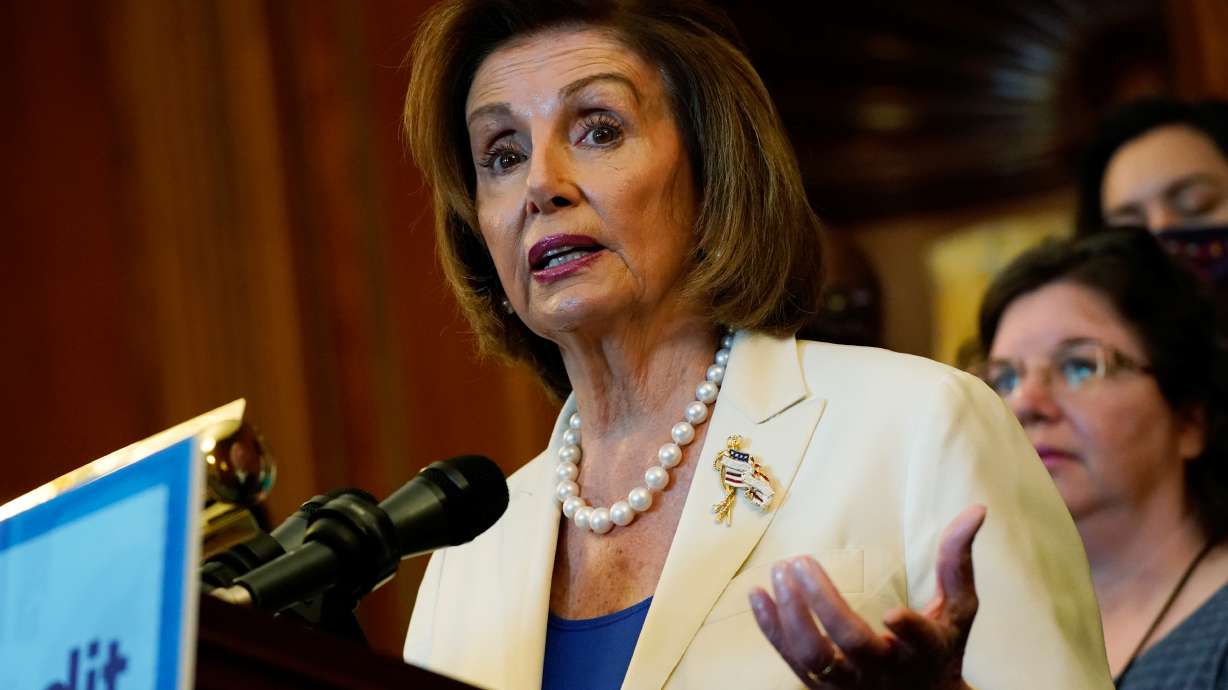 Speaker of the House Nancy Pelosi (D-CA) speaks during a news conference with mothers helped by Child Tax Credit payments at the U.S. Capitol in Washington, U.S., July 20, 2021.