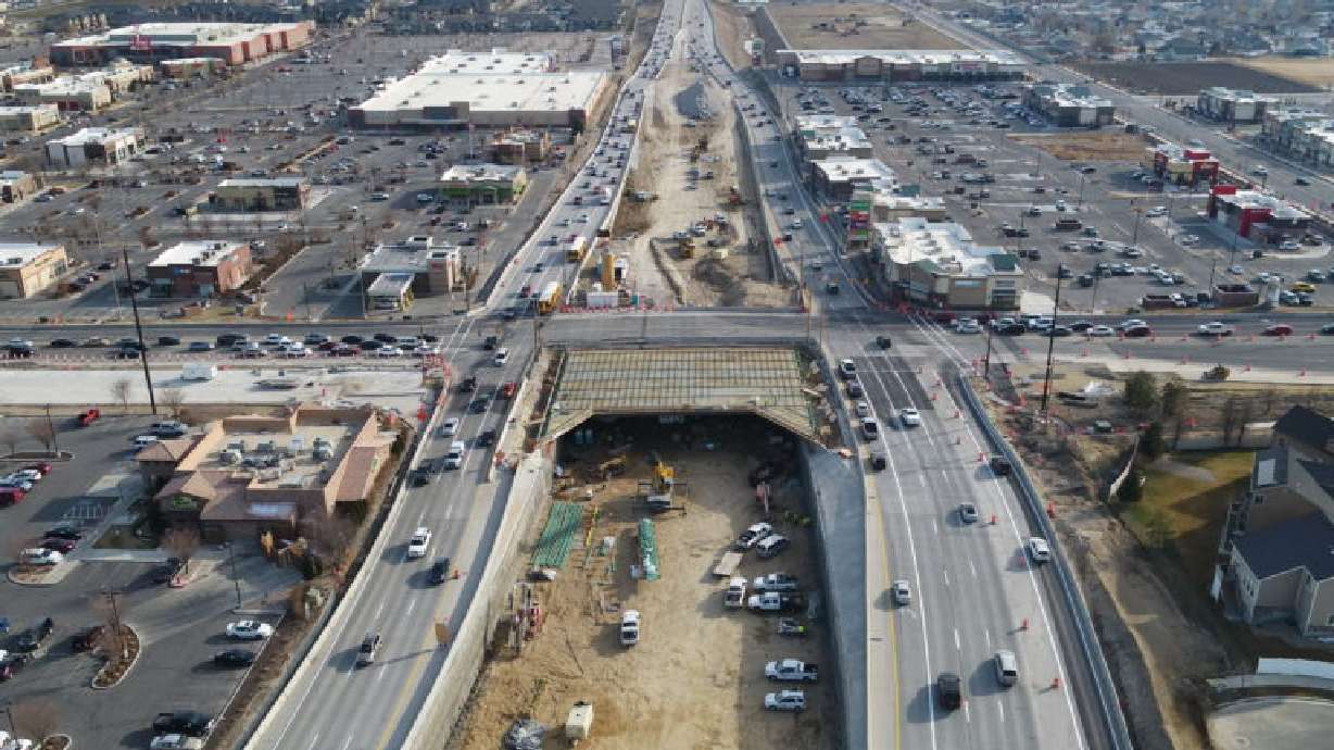 Bangerter Highway is pictured in this 2018 photo. Multiple interchanges on the road have been undergoing a facelift to remove stoplights.