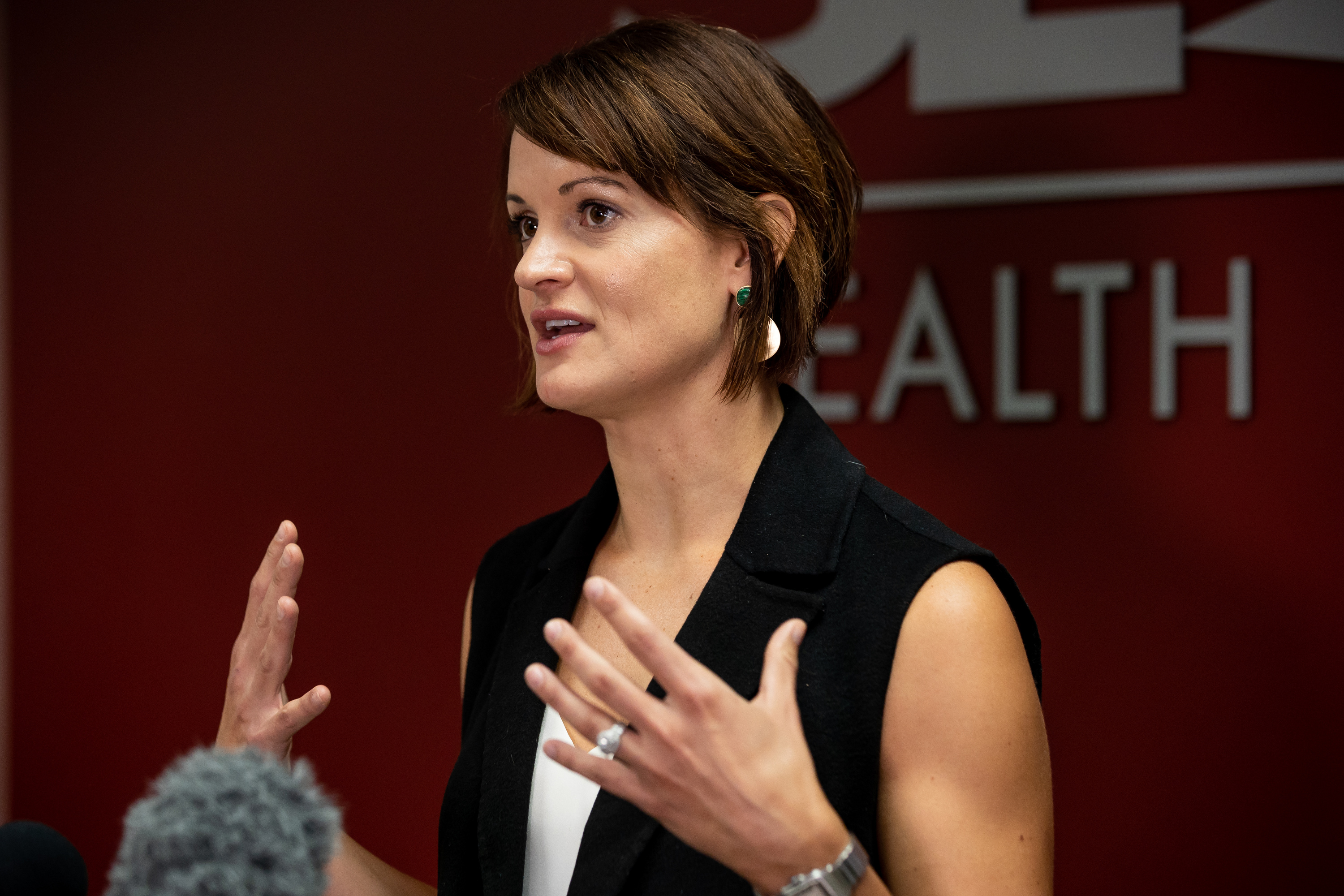 Salt Lake County Health Department Executive Director Dr. Angela Dunn speaks during a COVID-19 briefing at the Salt Lake County Government Center in Salt Lake City on Thursday, July 22, 2021.