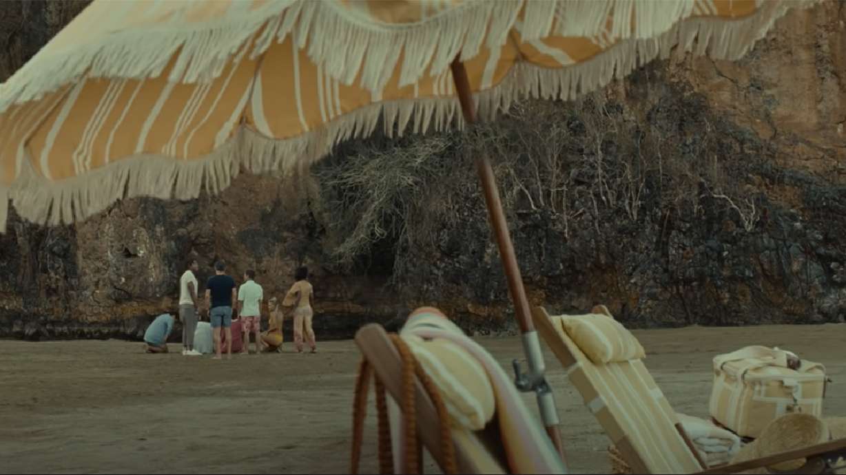 A scene from the movie "Old," the latest thriller by director M. Night Shyamalan.