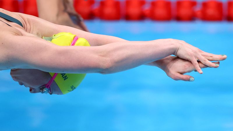 Tokyo 2020 Olympics - Swimming - Women's 4 x 100m Freestyle Relay - Heats - Tokyo Aquatics Centre - Tokyo, Japan - July 24, 2021. Mollie O'Callaghan of Australia in action