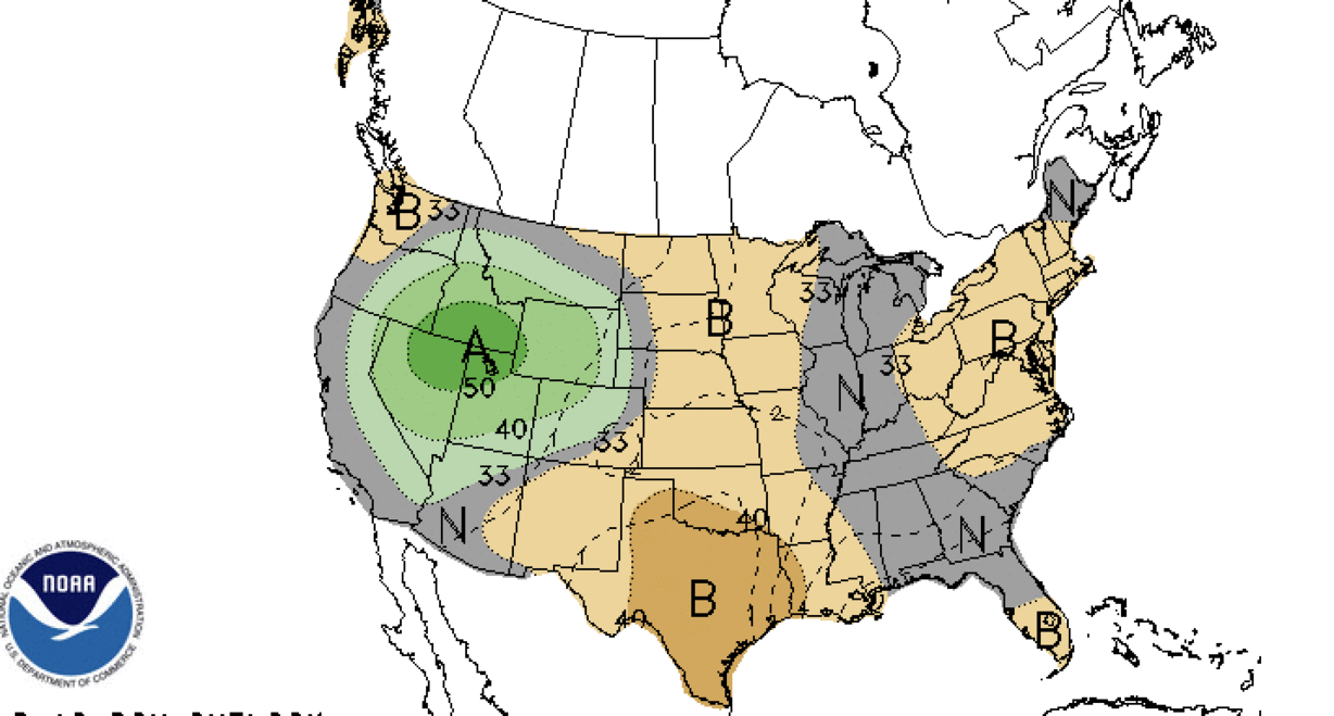 This map shows the probability of precipitation across the U.S. between Sunday, July 25, 2021, through Aug. 4, 2021. The map shows Utah has a strong likelihood for above-average precipitation.