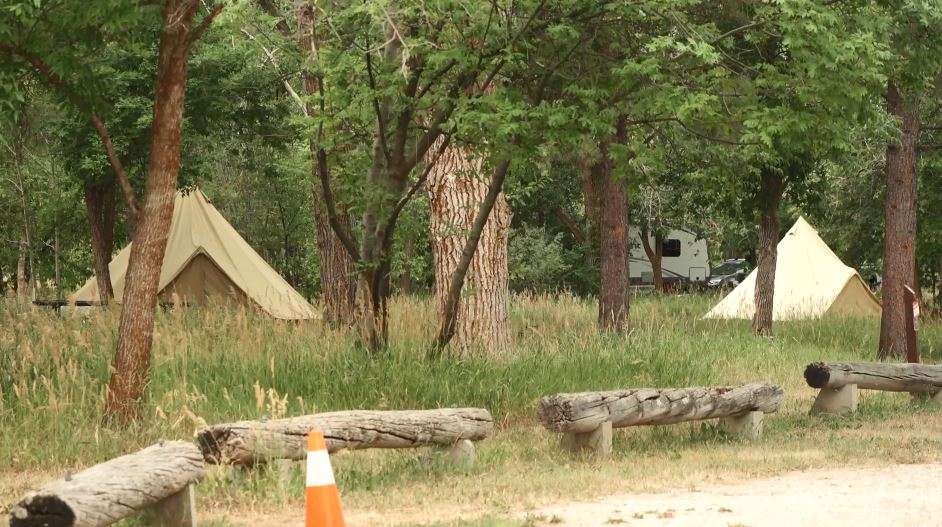 New glamping tents at Anderson Cove, Pineview Reservoir.