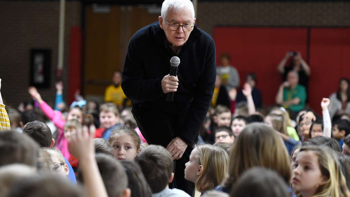 Children's book author and illustrator Marc Brown meets with students in Millcreek Township, Pa., on March 4, 2020. Brown is a three-time Emmy award winner and the creator of the "Arthur" television series adapted from his books. “Arthur” has come to an end after 25 seasons.