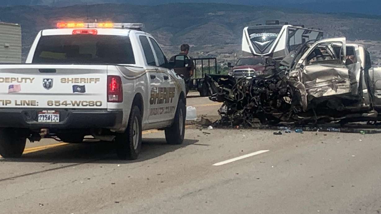 A man died Sunday in a head-on collision on U.S. 189 in Heber City, the Utah Highway Patrol reported.