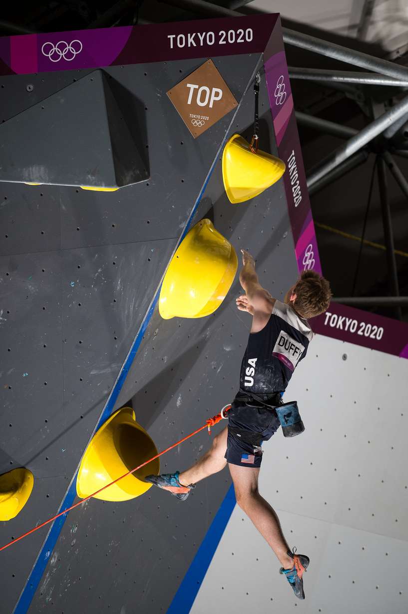 Colin Duffy of the USA competes in the men's combined qualification event at the Tokyo Olympics.