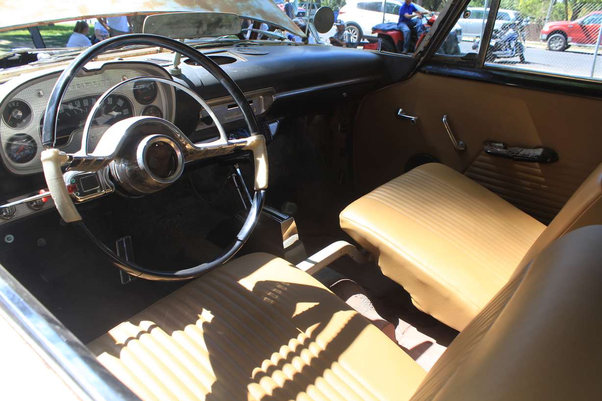 Freshly-redone interior in Tyler Merrill's 1958 Plymouth Savoy.