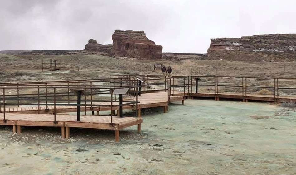 The Mill Canyon dinosaur track site.