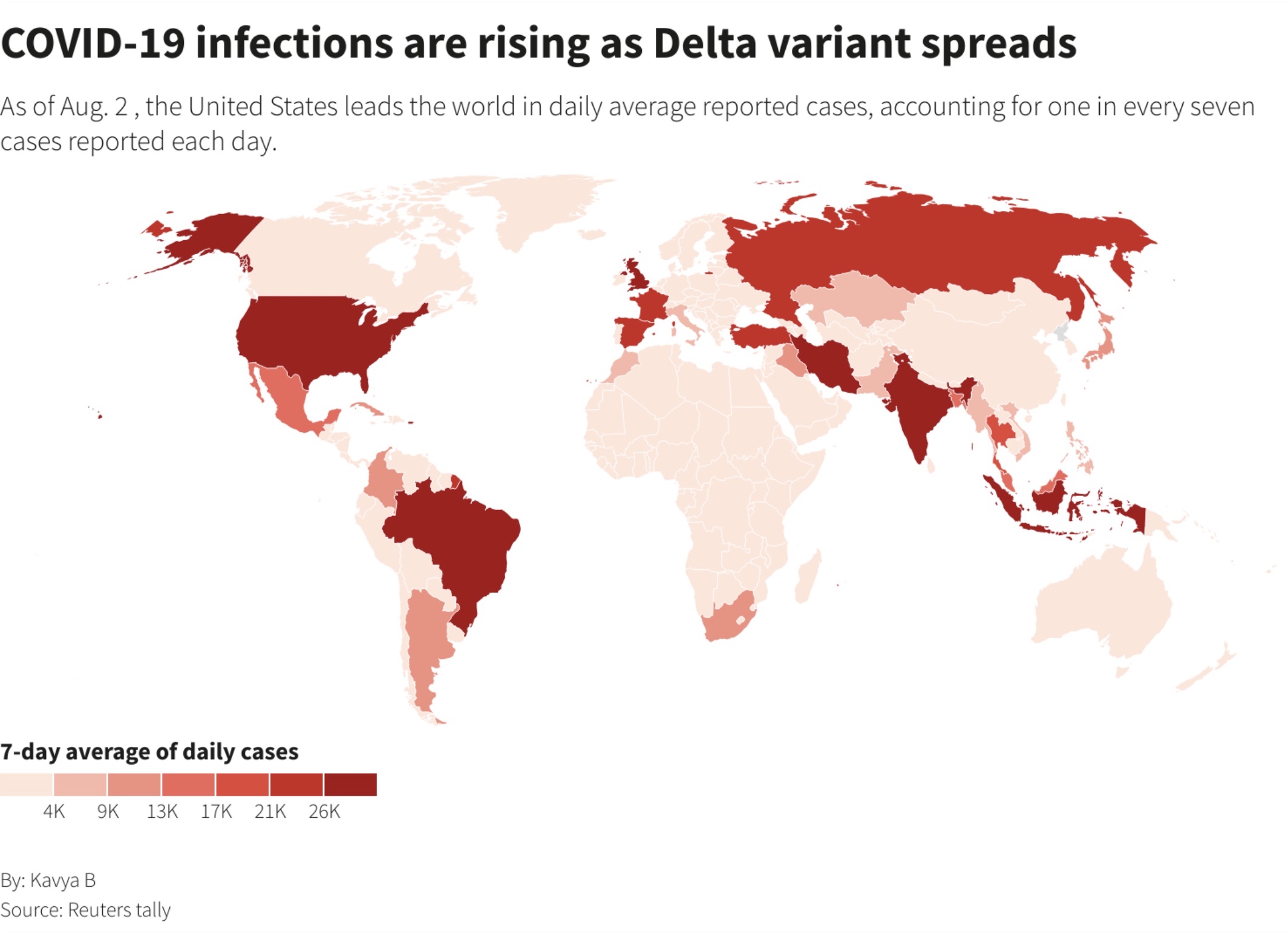 COVID-19 infections are rising as Delta variant spreads.
