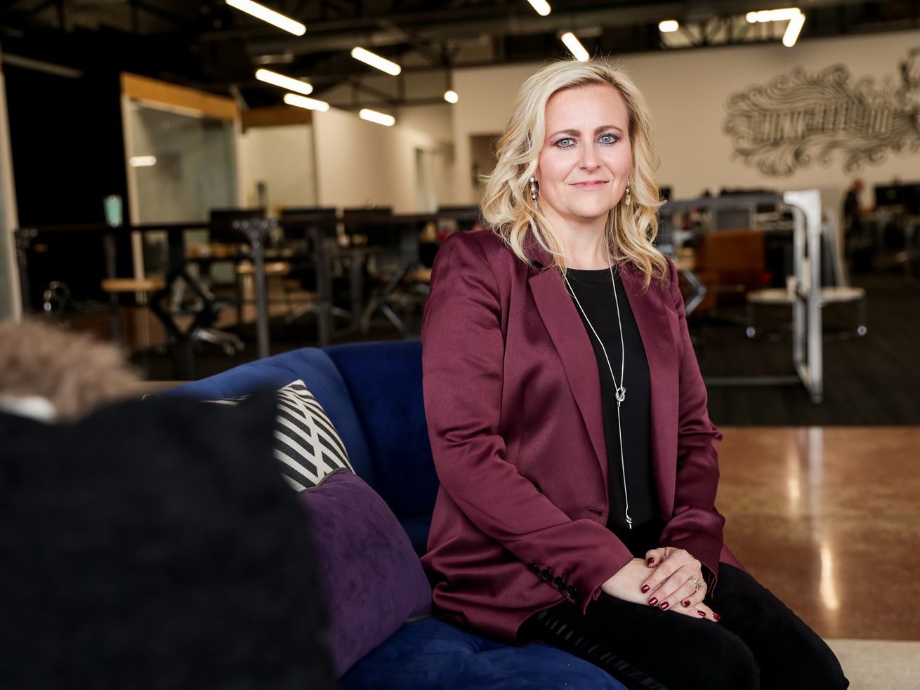 Cydni Tetro, CEO and founder of ForgeDX, poses at the company’s office in Salt Lake City on Jan. 18, 2019. The company announced a whopping $118 million equity/debt financing round on Wednesday.