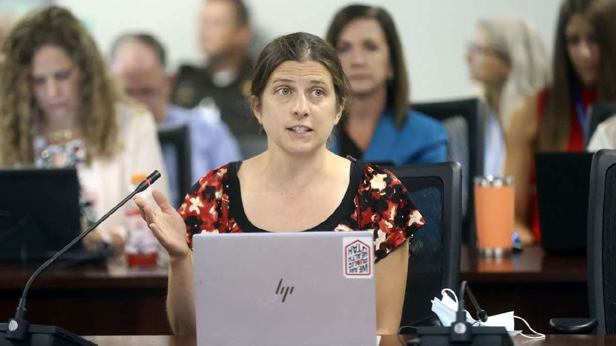 Dr. Leisha Nolan, state epidemiologist, presents data on COVID-19 on Aug. 5, 2021. She commented this week on the federal government's decision to no longer recommend the vaccine for children and pregnant women.