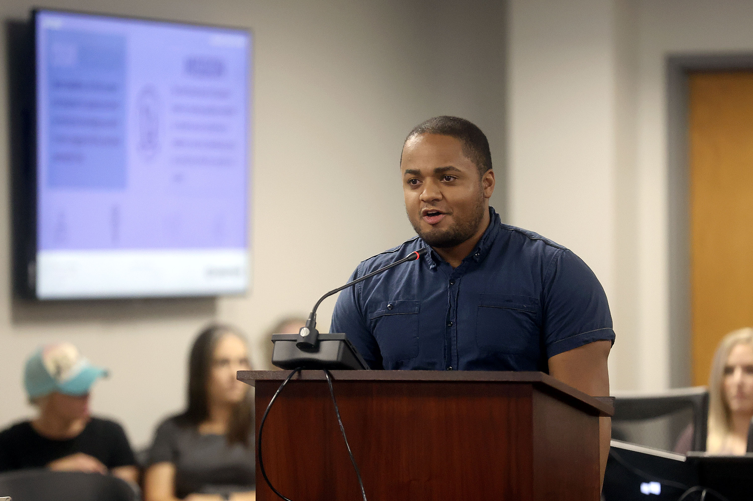 James Sullivan speaks in opposition to critical race theory education during a Utah State Board of Education meeting in Salt Lake City on Thursday.
