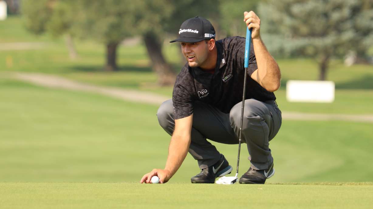 Las Vegas golfer Taylor Montgomery shot 9-under 62 during the third round of the Utah Championship, Saturday, Aug. 7, 2021 at Oakridge Country Club in Farmington.
