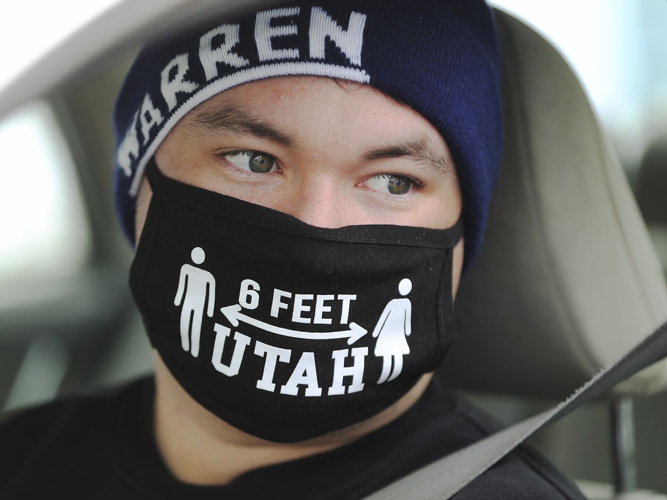 Jon O’Brien waits to get a COVD-19 test at a Utah National Guard Joint Task Force 97 mobile testing site in Salt Lake
City on Nov. 10, 2020. Health care experts, including federal authorities, advise against using the tests to determine how much protection they have against the deadly virus.