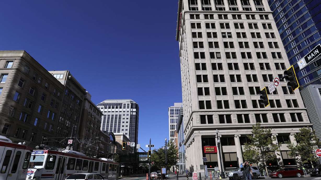 Main Street in downtown Salt Lake City is pictured on Monday, Oct. 12, 2020. Forbes recently ranked Utah No. 1 in the
nation for its surging economy.