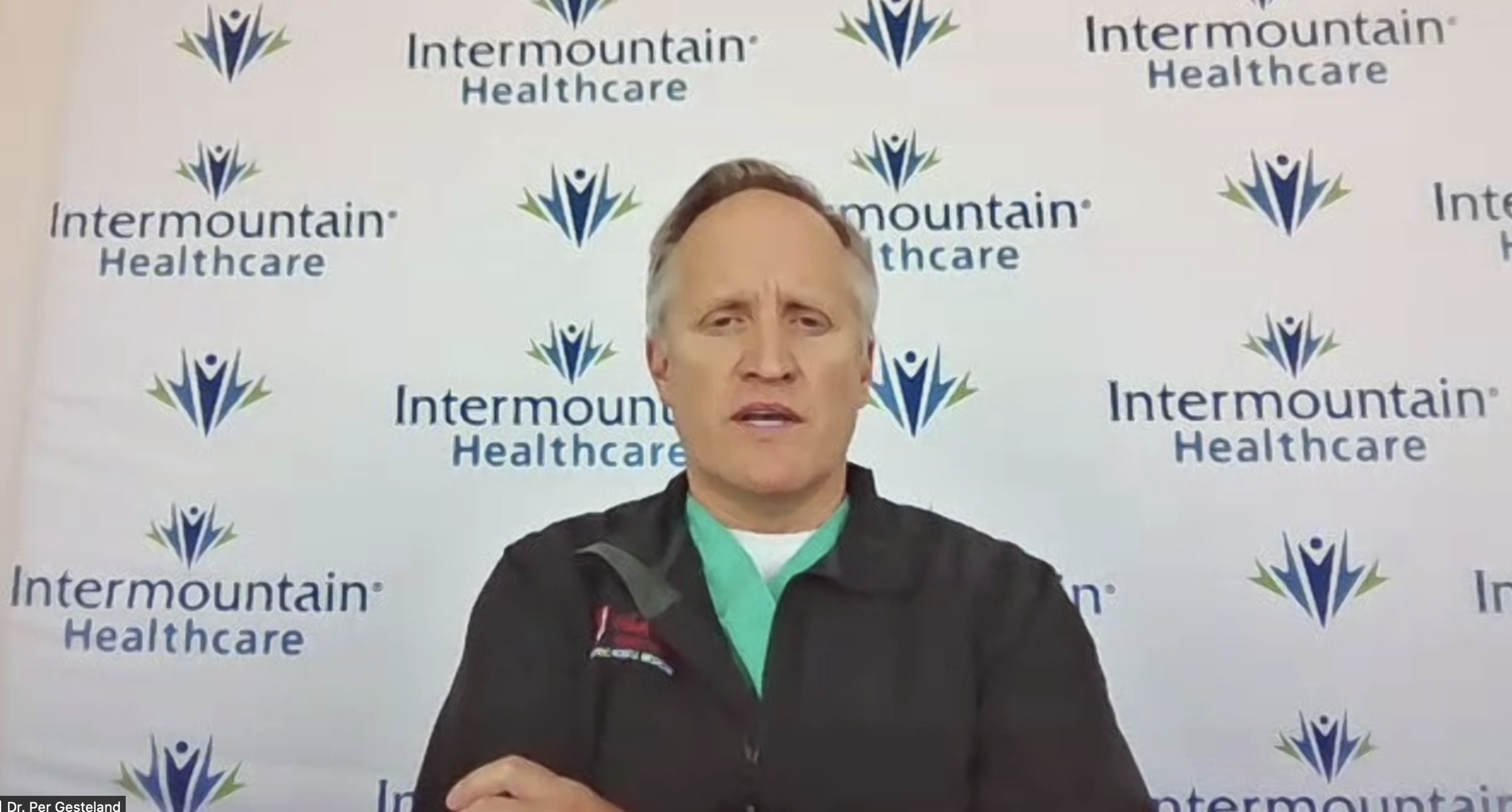 Dr. Per Gesteland, a hospitalist for University of Utah Health and Primary Children’s Hospital, speaks about an uptick in Respiratory Syncytial Virus in Utah on Wednesday.