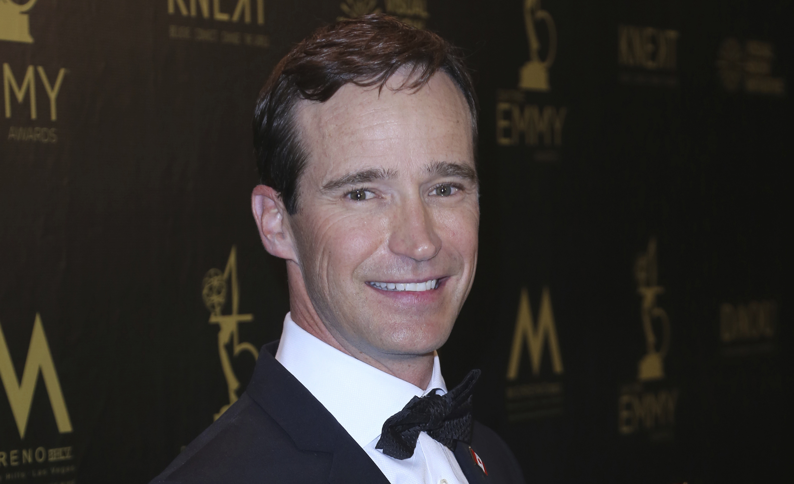 Mike Richards poses at the 45th annual Daytime Emmy Awards on April 29, 2018. He stepped down as host of "Jeopardy!" Friday after a report about past misogynistic comments.