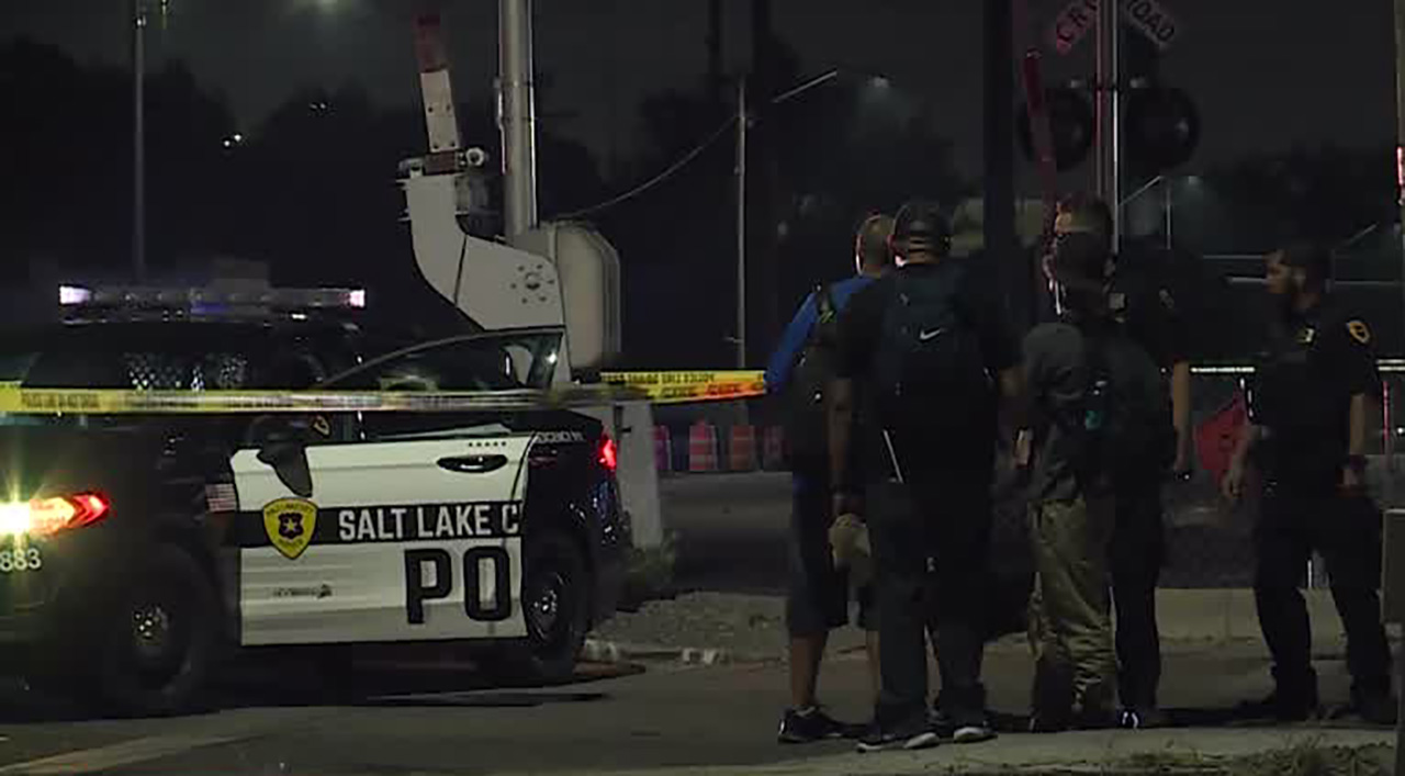 Salt Lake police respond to 900 West and South Temple where a 31-year-old woman was shot and killed on Tuesday, Aug. 17. The victim's girlfriend was charged Wednesday with murder.