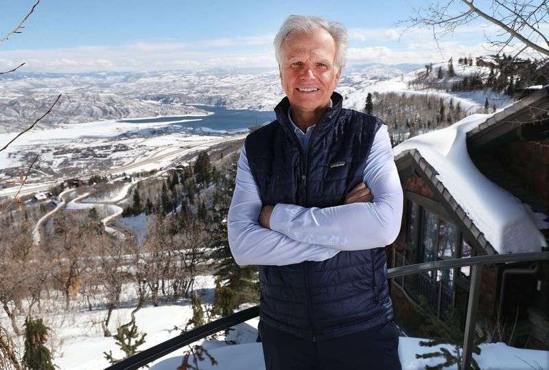 Utah native David Neeleman stands at his home in Deer Valley on Tuesday, Feb. 23, 2021.