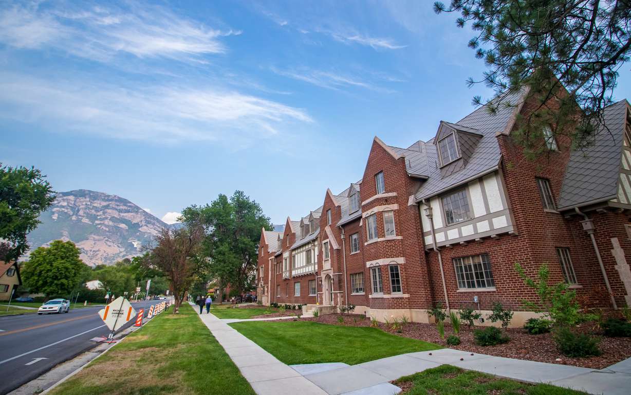 The outside of Amanda Knight Hall in Provo on Aug. 19. The old BYU dormitory was recently converted into off-campus housing after BYU sold the property.