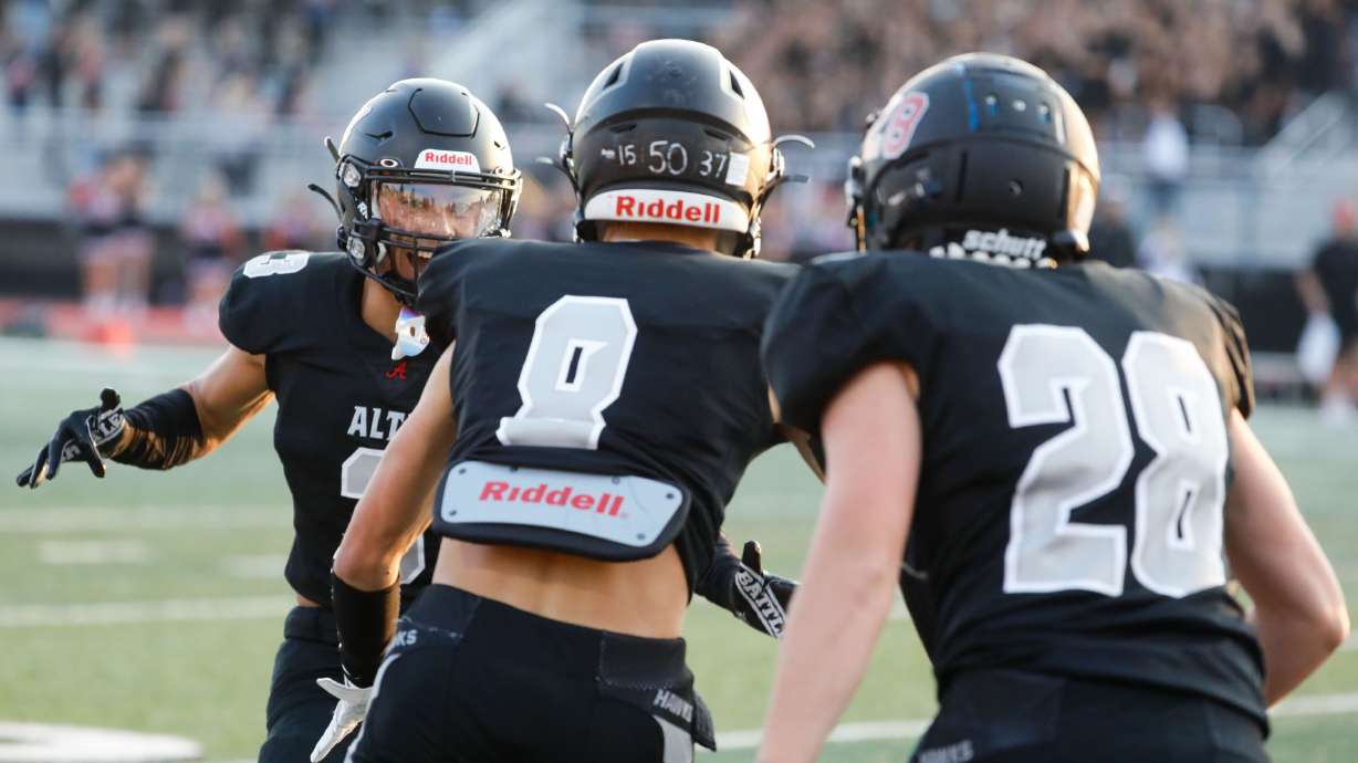 Westlake and Alta compete in a high school football game on Friday, Aug. 20, 2021 Alta High School in Sandy.