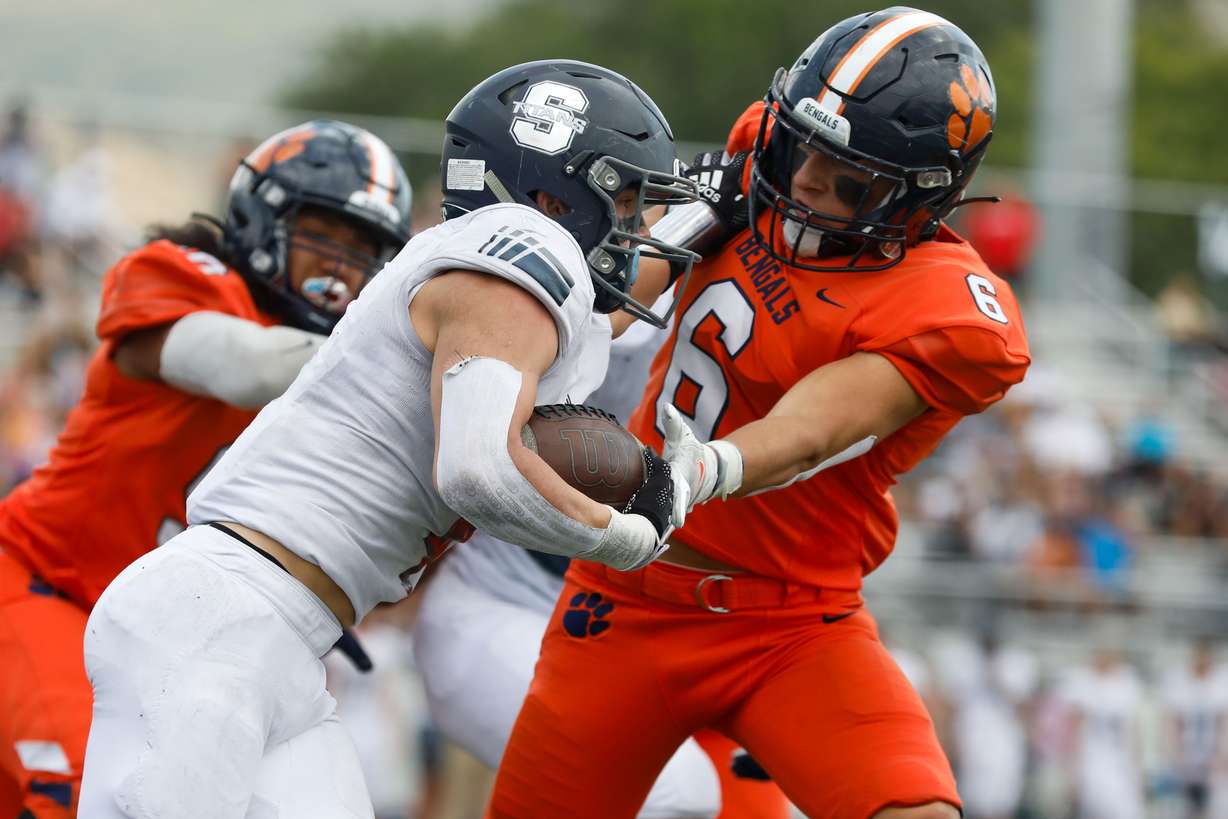 Brighton and Syracuse compete in a high school football game on Saturday, Aug. 21, 2021, at Corner Canyon High School in Draper. Syracuse won 31-7.