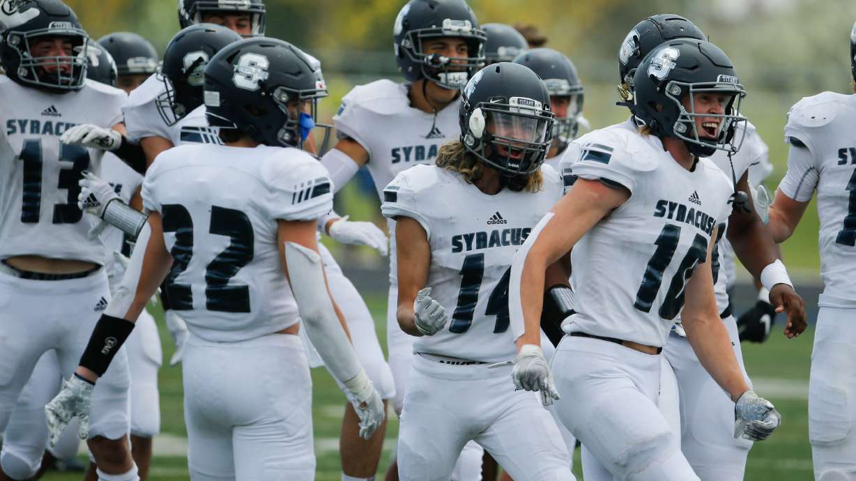 Brighton and Syracuse compete in a high school football game on Saturday, Aug. 21, 2021, at Corner Canyon High School in Draper.