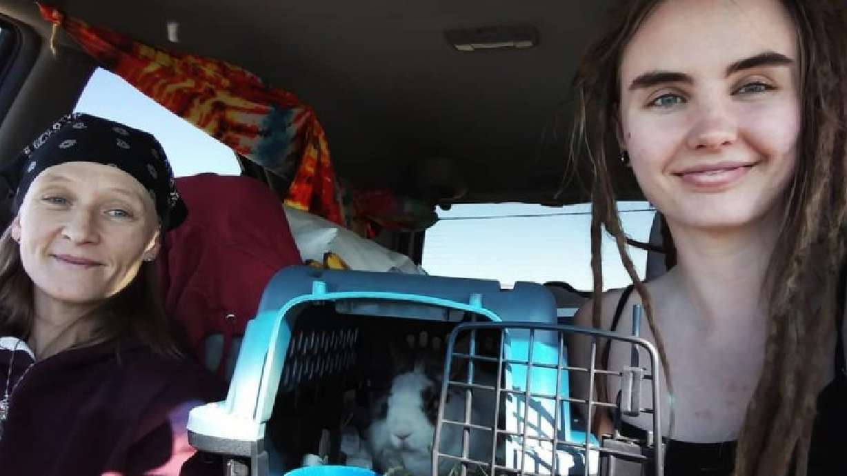 Crystal Beck, left, and Kylen Schulte, on a 2020 road trip. The two women were found last month dead in a creek with multiple gunshot wounds.