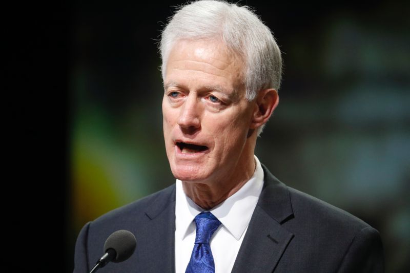 BYU President Kevin Worthen announces the university
will hire a new vice president-level official of inclusion during
the annual University Conference session at the Marriott Center on
Monday, Aug. 23, 2021.