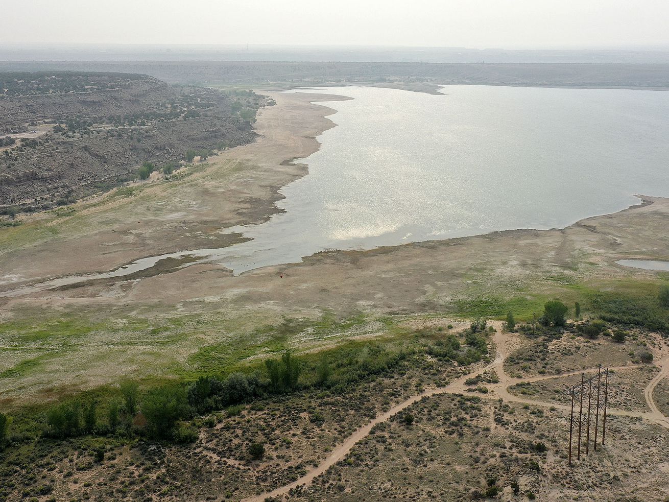 Low water levels are pictured at Starvation Reservoir in Duchesne County on Monday, Aug. 9, 2021.