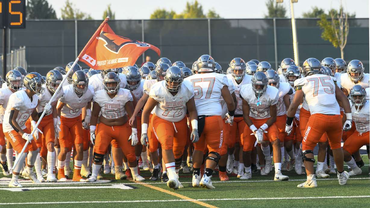 Skyridge football team set to take the field in its matchup against Herriman