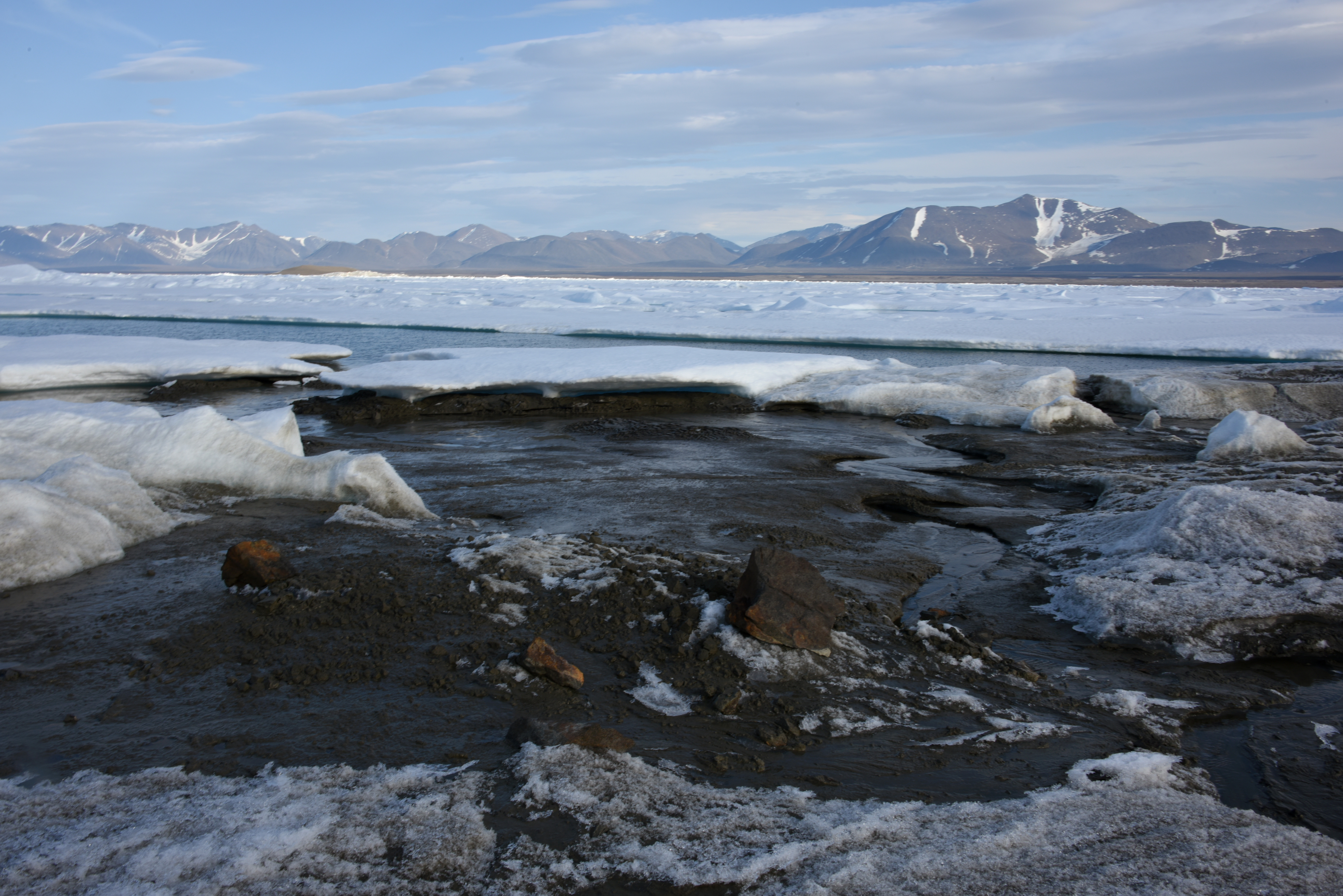 A view of the newly discovered Island, off the coast of Greenland on Saturday. A team of Arctic researchers from Denmark has discovered accidentally during an expedition what they believe is the world’s northernmost island, located off the coast of Greenland. 