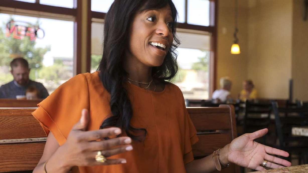 Mia Love answers questions during an interview at Kneaders in Saratoga Springs on July 5, 2019. The congresswoman
turned CNN commentator has been tapped as a guest host on ABC’s "The View,” joining Whoopi Goldberg, Joy Behar, Sunny Hostin and Sara Haines for the show’s 25th season.