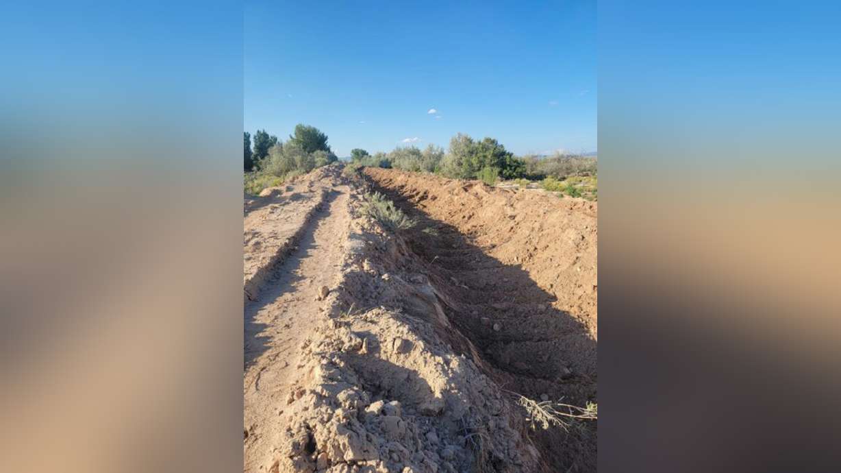 Excavation work in the area of 5600 North and 2300 West in Cedar City, Aug. 26.