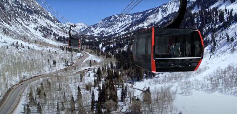 The Utah Department of Transportation released an
animated video on June 29 that depicts what a gondola
system would look like in Little Cottonwood Canyon.
